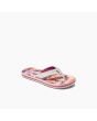 Chanclas Reef Kids Ahi Coral Pineapples tono coral para niña frontal