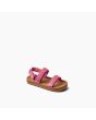 Sandalias Reef Little Ahi Convertible Fuchsia Coral rosas para niña frontal