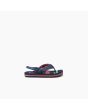 Sandalias Reef Little Ahi Navy Palms Stripe azul marino para niño lateral
