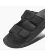 Sandalias veganas Reef Cushion Tradewind Negras para hombre correas dobles