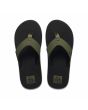 Sandalias Reef The Layback color negro y verde oliva para hombre plantilla acolchada