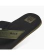 Sandalias Reef The Layback color negro y verde oliva para hombre talón