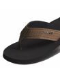 Sandalias Reef The Layback Negro-Marrón Tostado para hombre correa
