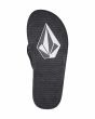 Chanclas Volcom Jack Robinson negras y blancas para hombre suela antideslizante