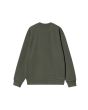 Sudadera Carhartt WIP Script Embroidery Sweatshirt Verde Opuntia con logo blanco posterior