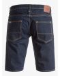 Pantalón corto vaquero Quiksilver Revolver Rinse azul para hombre posterior