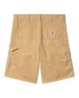 Bermudas Carhartt WIP Single Knee Short Bourbon Beige para hombre posterior