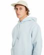 Hombre con sudadera de capucha Volcom Single Stone Azul Celeste bordado logo
