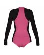 Springsuit con manga larga y cremallera frontal Hurley Woman Advantage Plus 2/2mm Rosa para mujer posterior