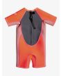 Traje de surf de primavera con manga corta Roxy Syncro 1.5mm para bebés 3 a 18 meses en color coral posterior