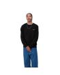 Hombre con Sudadera Carhartt WIP Script Embroidery Sweatshirt Negra con logo blanco