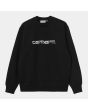 Sudadera Carhartt WIP Carhartt Sweat negra con logo blanco para hombre