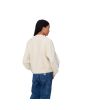 Mujer con Sudadera Carhartt WIP W' American Script Sweatshirt Moonbeam Blanca posterior