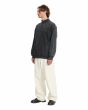 Hombre con sudadera Volcom Single Stone Quarter Zip negra lavado ácido ajuste relajado