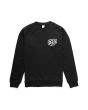 Sudadera Deus Camperdown Address Crew Negra para hombre frontal