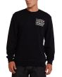 Hombre con Sudadera Deus Ex Machina Ever Seen Crew Negra frontal