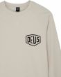 Sudadera Deus Ex Machina Biarritz Address color blanco sucio para hombre logo shield pecho
