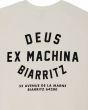 Sudadera Deus Ex Machina Biarritz Address color blanco sucio para hombre serigrafía dirección posterior
