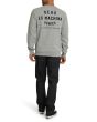 Hombre con Sudadera Deus Venice Address Crew Gris Jaspeado espalda