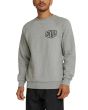 Hombre con Sudadera Deus Venice Address Crew Gris Jaspeado frontal