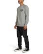 Hombre con Sudadera Deus Venice Address Crew Gris Jaspeado lateral