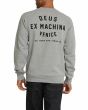 Hombre con Sudadera Deus Venice Address Crew Gris Jaspeado