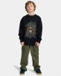 Niño con sudadera Element Nocturnal Spider negra frontal