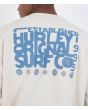 Hombre con sudadera Hurley Graphic Slub color blanco hueso estampado espalda