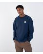 Hombre con Sudadera Hurley Ironclad Heavyweight Azul Marino frontal