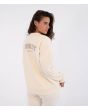 Mujer con sudadera Hurley Stadium Beige posterior
