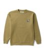 Sudadera Vissla Solid Sets Eco Crew Bronze para hombre