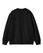Sudadera Carhartt WIP Women's Carhartt Sweat negra con logo blanco para mujer posterior