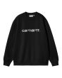 Sudadera Carhartt WIP Women's Carhartt Sweat negra con logo blanco para mujer