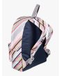 Mochila pequeña Roxy Sugar Baby Printed 16L rosa a rayas Posterior