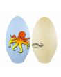 Skimboard azul Summer Vibes 37 pulgadas con diseño de pulpo