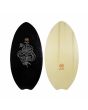 Skimboard de madera Summer Vibes Sessions 41 pulgadas negro con diseño de serpiente geométrica y rosa