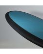Detalle del deck azul texturizado con cantos negros de Tabla de surf Bell Allround Hybrid 8’0 en Aquatic Blue 62L