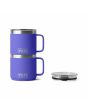 Tazas térmicas Yeti Rambler 14oz Stackable Mug azul Big Sky Blue apiladas vista frontal