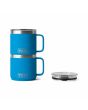Taza Térmica Yeti Rambler 14oz Stackable Mug Big Wave Blue Azul apilable frontal