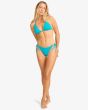 Mujer con Top de Bikini Triangular Billabong Sol Searcher Multi Azul Blue Lagoon conjunto