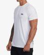 Hombre con Top de manga corta RVCA VA Sport Vent Blanco izquierda