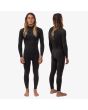 Hombre con traje de surf Vissla 7 Seas 4/3mm Full Chest Zip Negro 