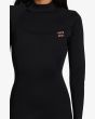 Mujer con Traje de Surf con Cremallera en la Espalda Billabong 4/3mm Foil Negro costuras GBS