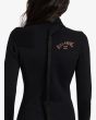 Mujer con Traje de Surf con Cremallera en la Espalda Billabong 4/3mm Foil Negro Back Zip