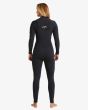 Mujer con Traje de Surf GBS con cremallera en el pecho Billabong 5/4mm Synergy Natural Night Fall Negro posterior