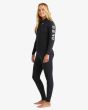 Mujer con Traje de Surf GBS con cremallera en el pecho Billabong 5/4mm Synergy Natural Night Fall Negro lateral