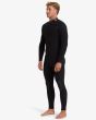 Hombre con Traje de Surf GBS con cremallera en el pecho Billabong 4/3mm Revolution Natural Negro interior lateral 