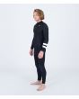 Hombre con traje de surf con cremallera en la espalda Hurley Advant 4/3mm Fullsuit Negro izquierda