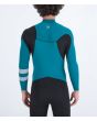 Hombre con traje de neopreno con cremallera en el pecho Hurley Advant 4/3mm Fullsuit Esmeralda espalda