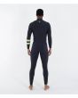 Hombre con traje de surf Hurley Plus 4/3mm Fullsuit Negro-Lemon posterior